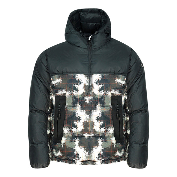 Champion Half Zip Black Camo Hooded Padded Jacket